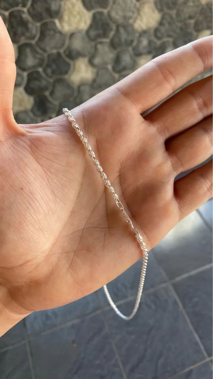Colar baiano de prata italiana 925 