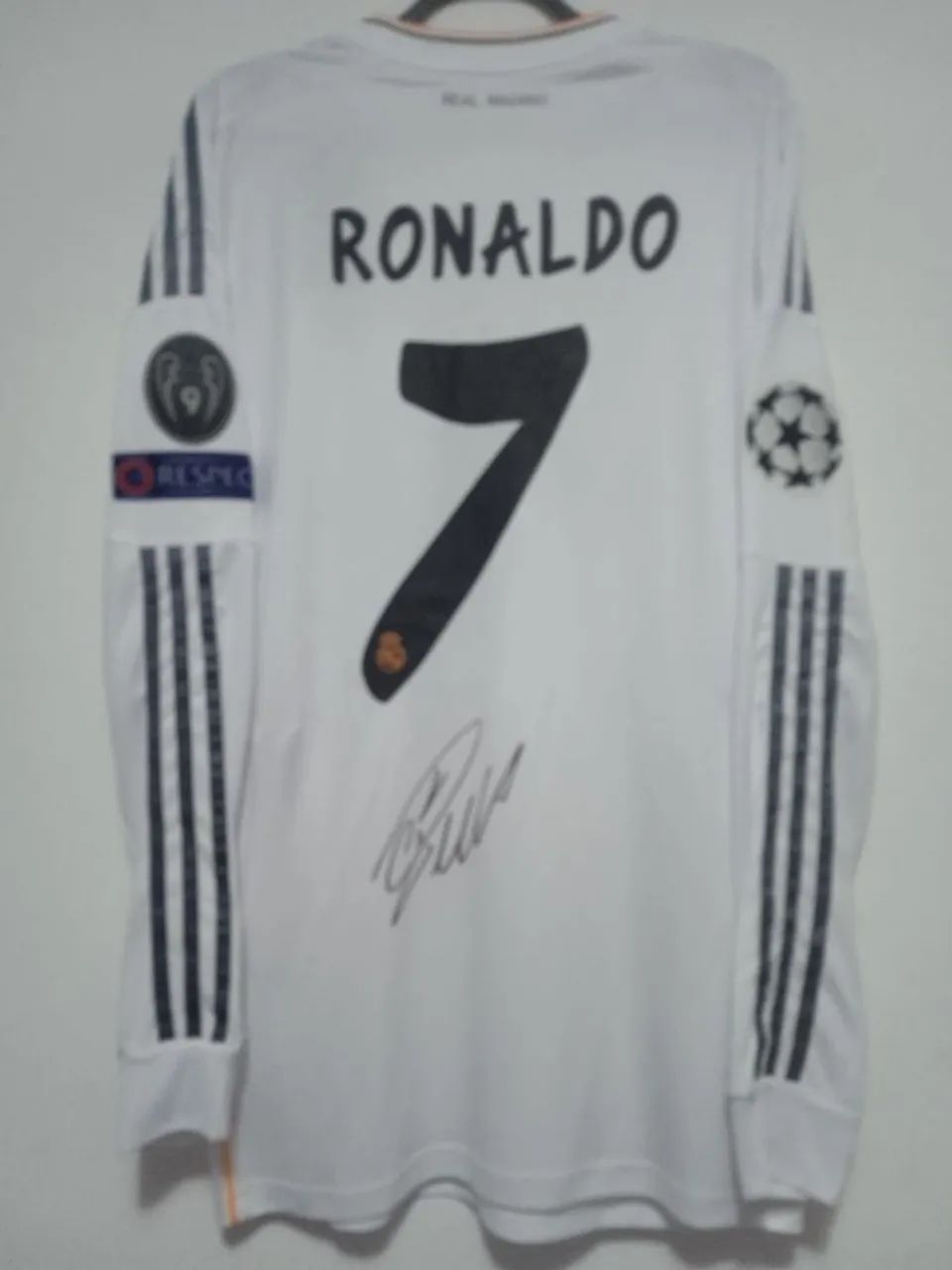 Camisa Real Madrid Final Champions 2013 / 2014 #7 Ronaldo Jogo Autografada Certificada