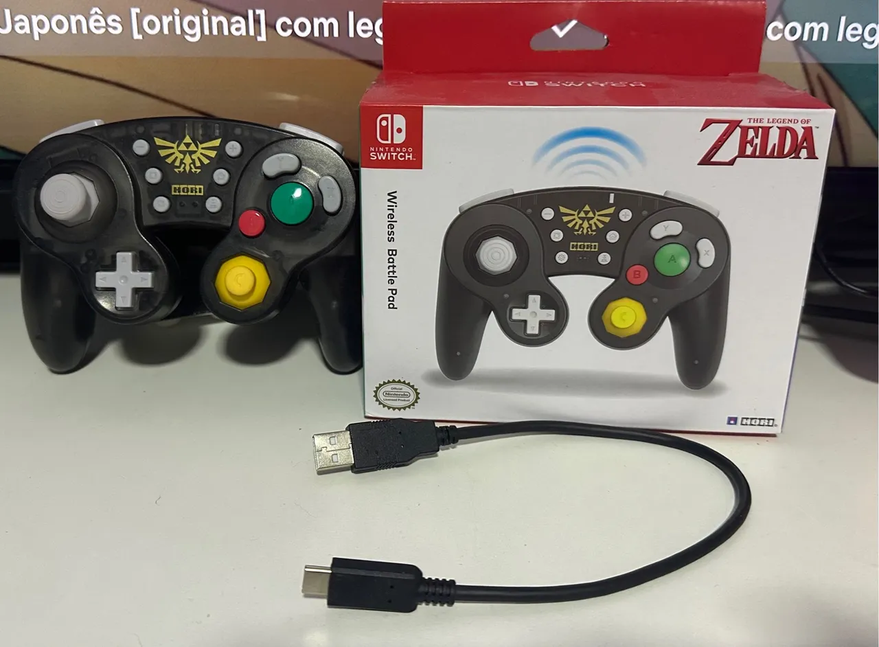 Controle Game Cube Para Switch Zelda Hori