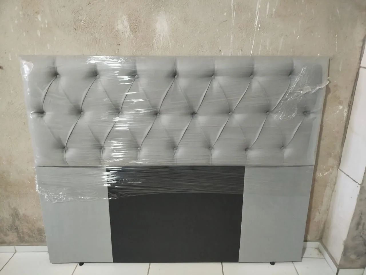 Cabeceira Queen - Suede Liso Prata