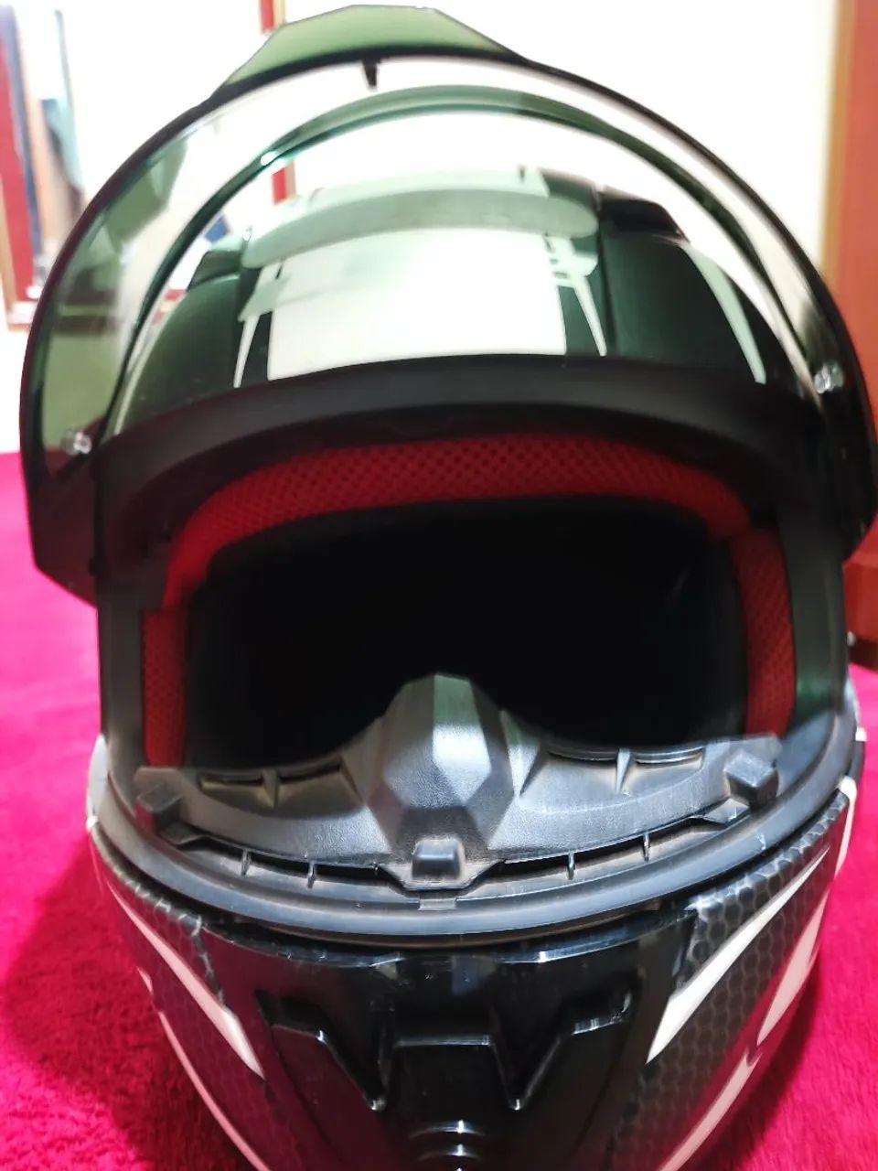 Capacete LS2 Alex Barros com viseira azul - Foto 2