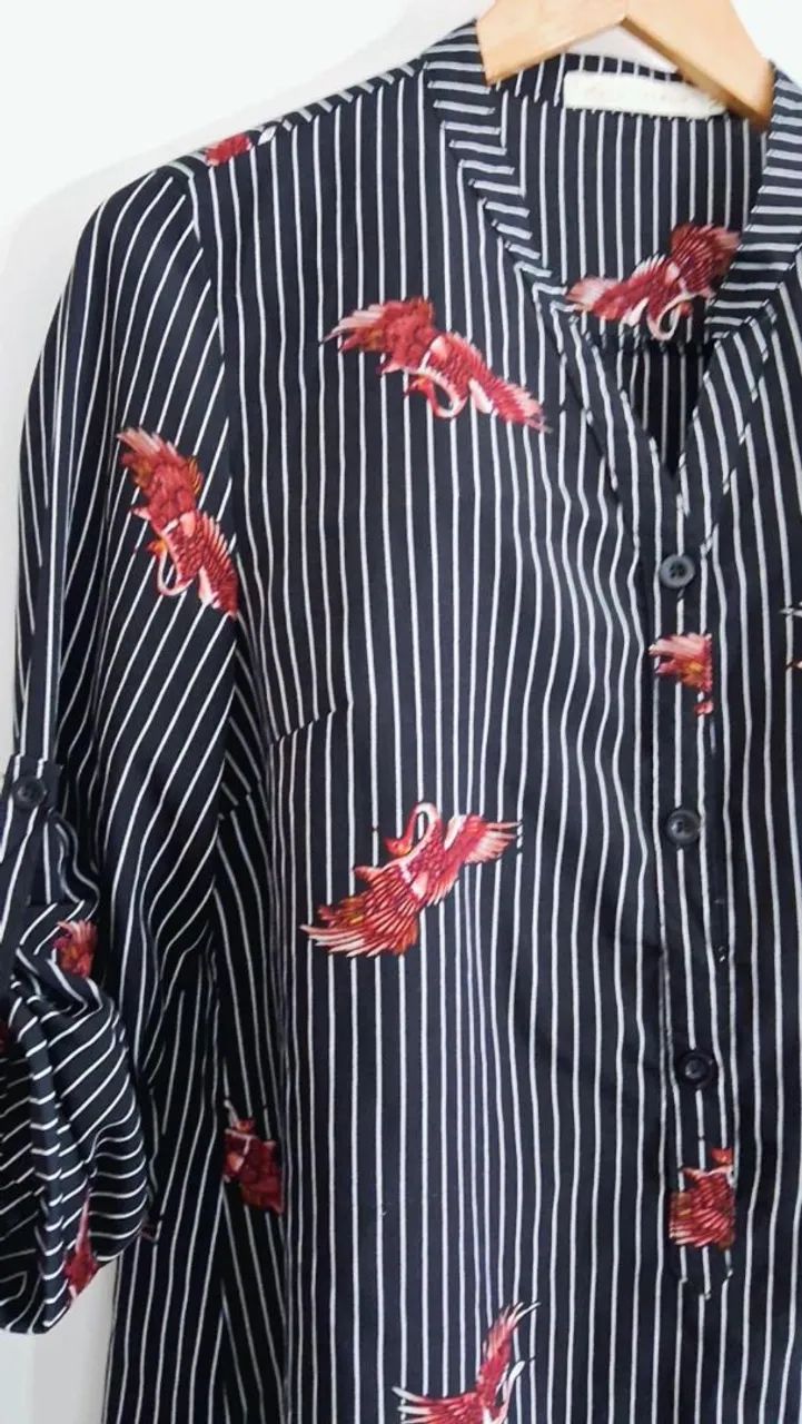 Camisa listrada e pássaros Loverly tam P - Foto 4