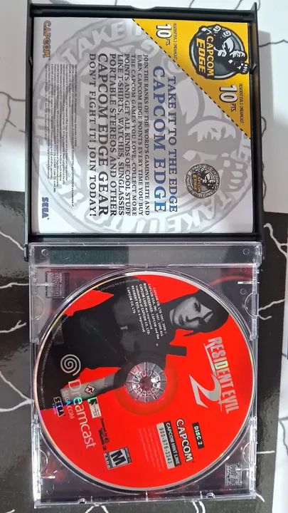 Resident Evil 2 para Dreamcast destravado. Dois CDs com caixa e