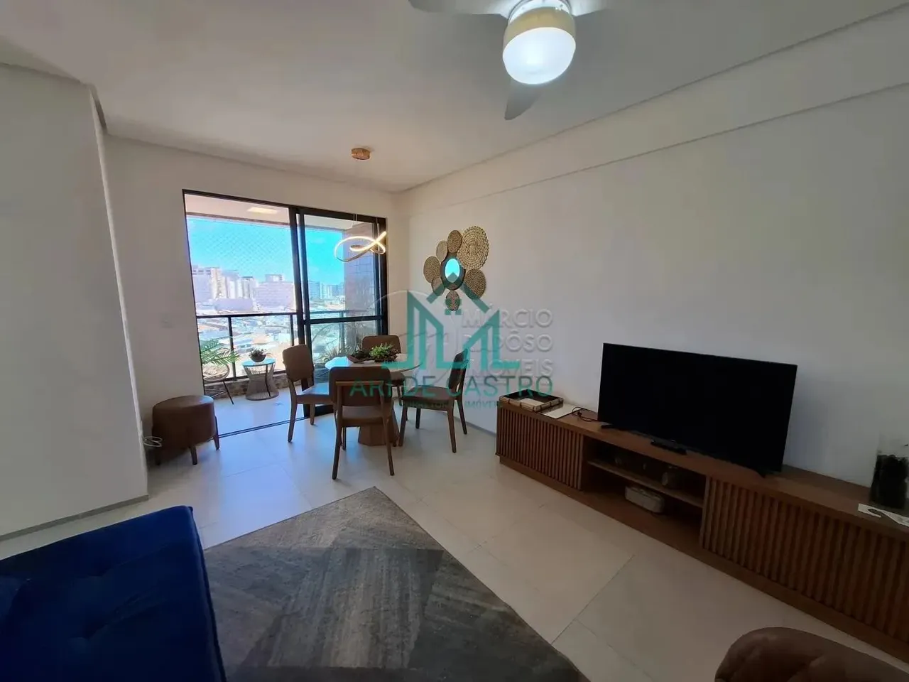 Apartamento Vista Mar, Mobiliado, 2 Quartos com 57m², Varanda - Maceió Alagoas