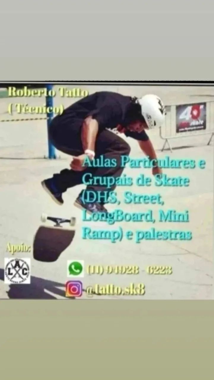 Aulas de Skate com Roberto Tatto - Foto 2