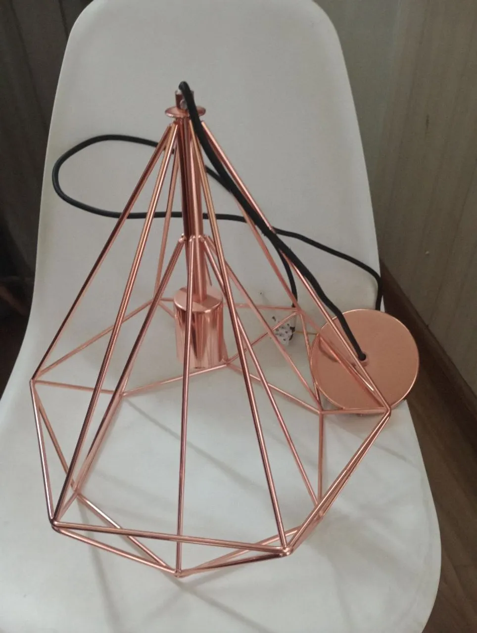 Luminária Pendente Aramada Cobre