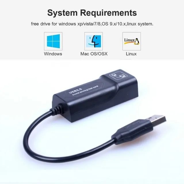 Adaptador Usb Para Lan Ethernet Rj45 10/100mbps