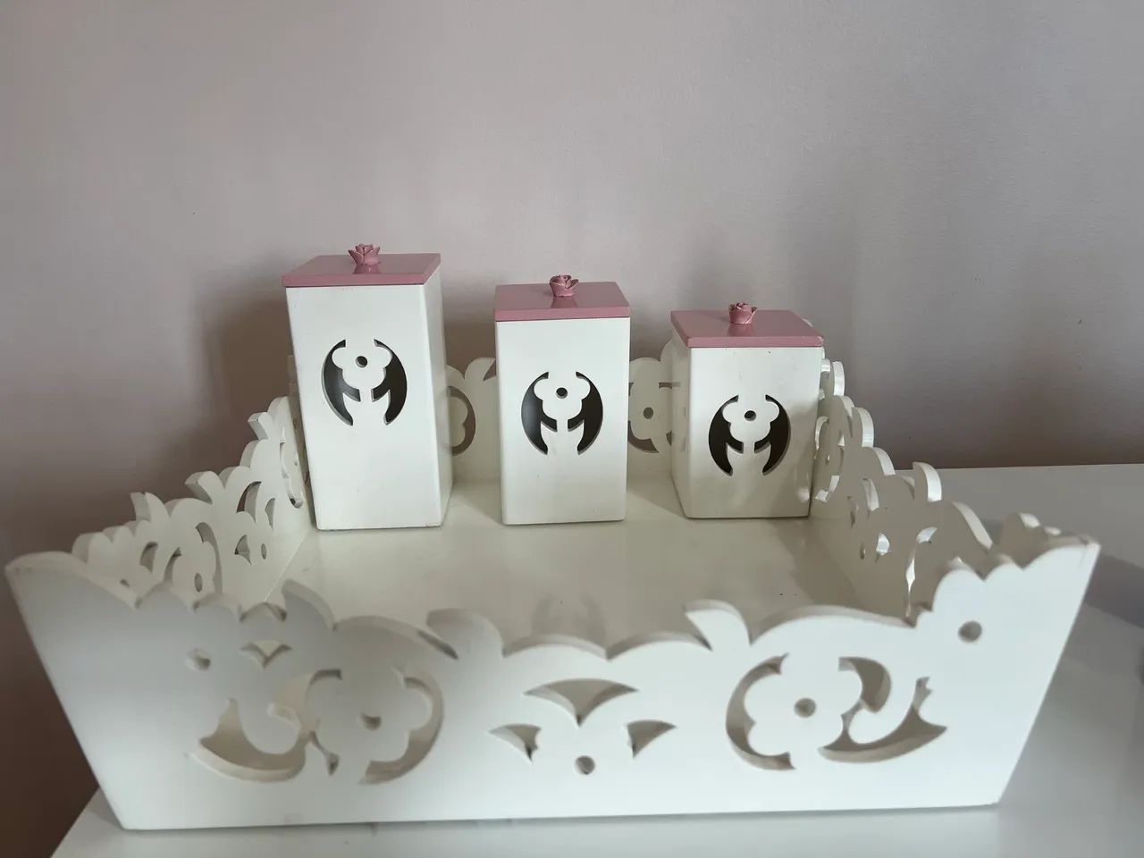 Kit Higiene bebê madeira artesanal  - Foto 3