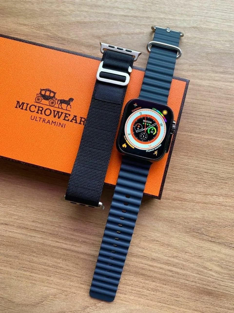 Relógio smartwatch w69 mini digital inteligente - Foto 4