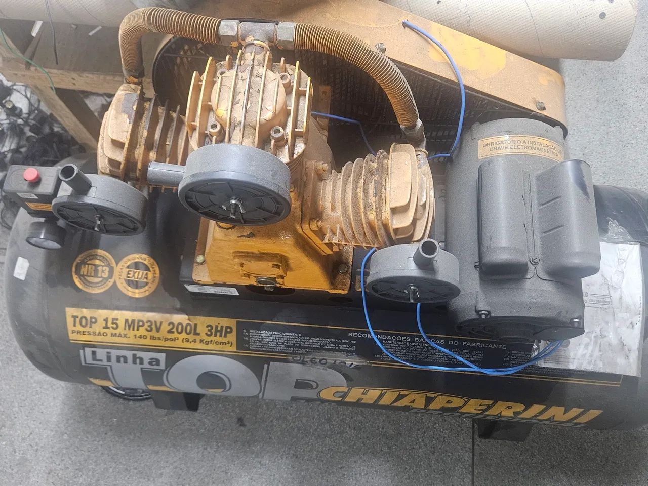 Compressor de ar TOP 15 MP3V 200L 3HP - Foto 3