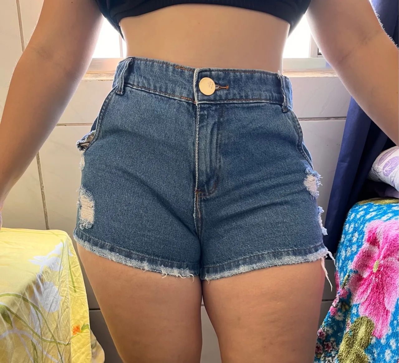 Short jeans cintura alta  - Foto 3