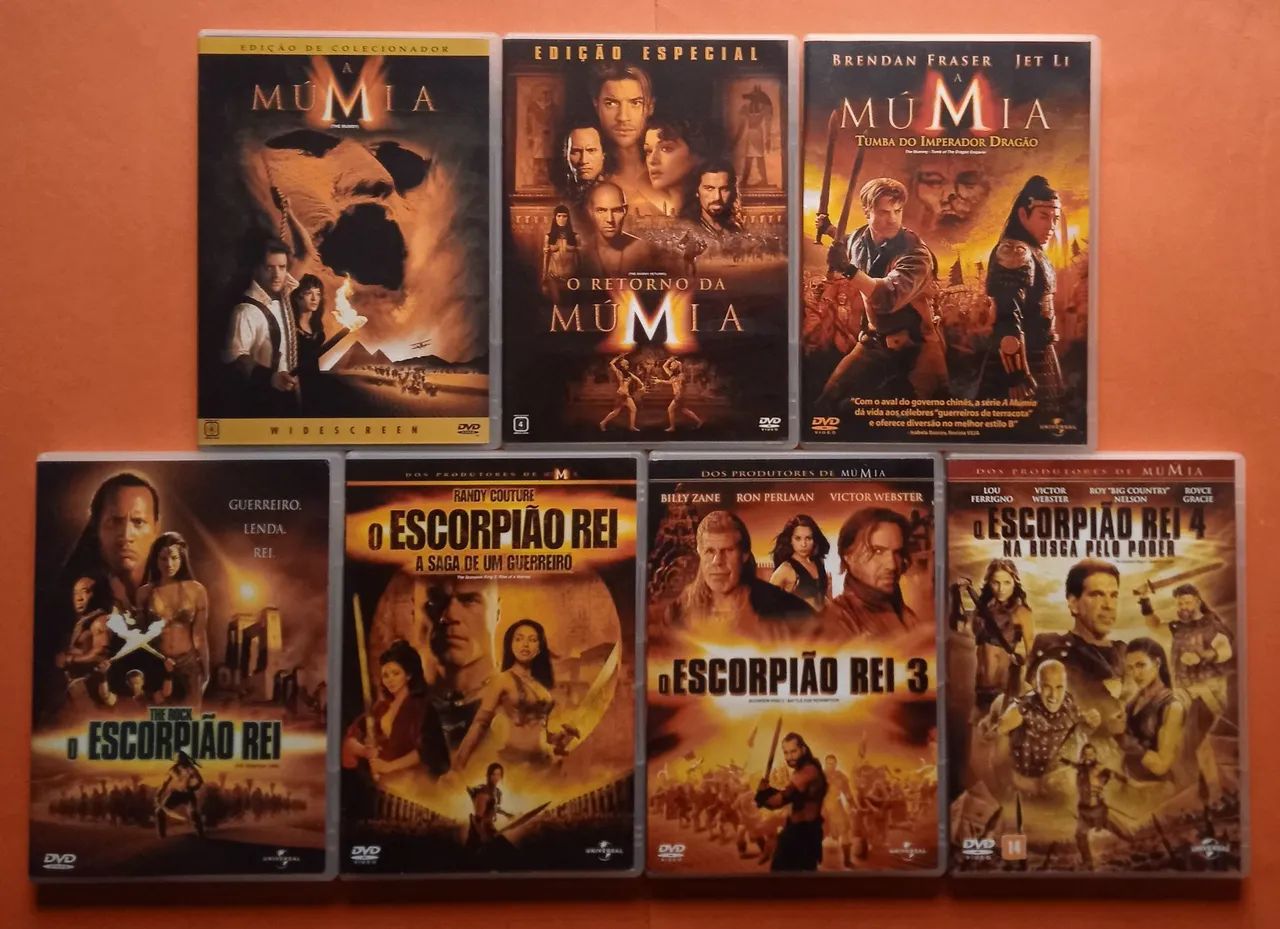 Dvd Coleção A Múmia e O Escorpião Rei - 7 Filmes - CDs, DVDs etc