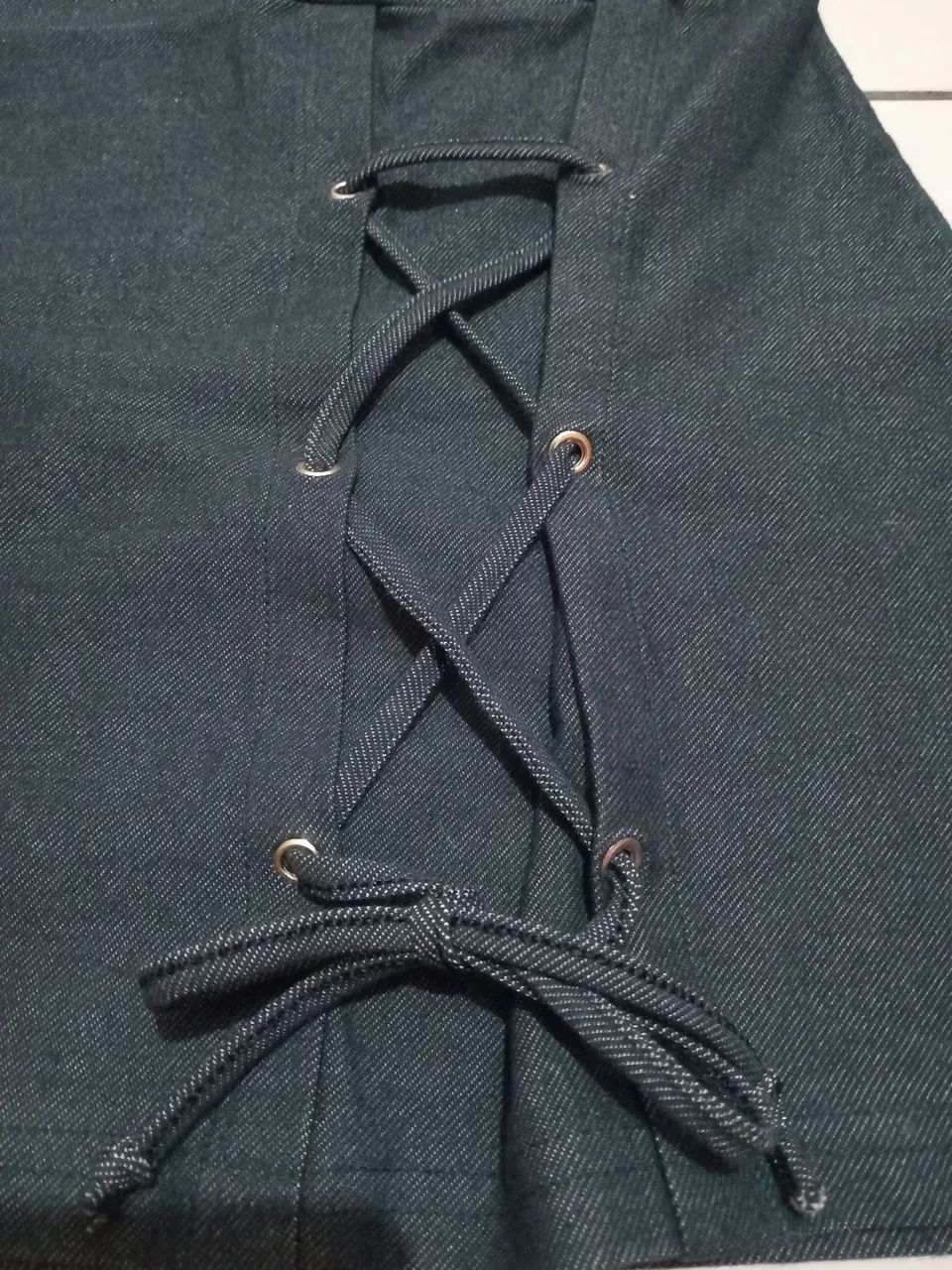 Saia Jeans com Detalhe em Amarração - Foto 3