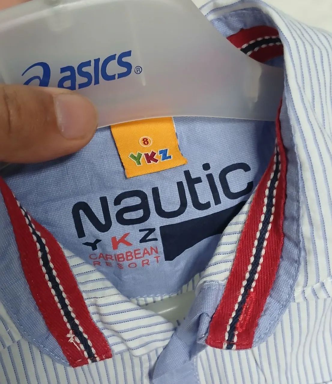 Kit Camisa de Botão e Blusa de Lã Infantil Tamanho 8 - Foto 3