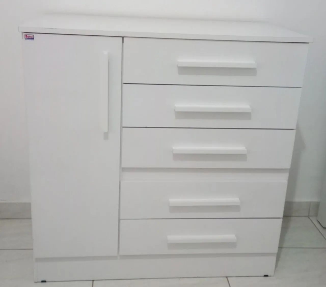 Cômoda branca 5 gavetas - Foto 2