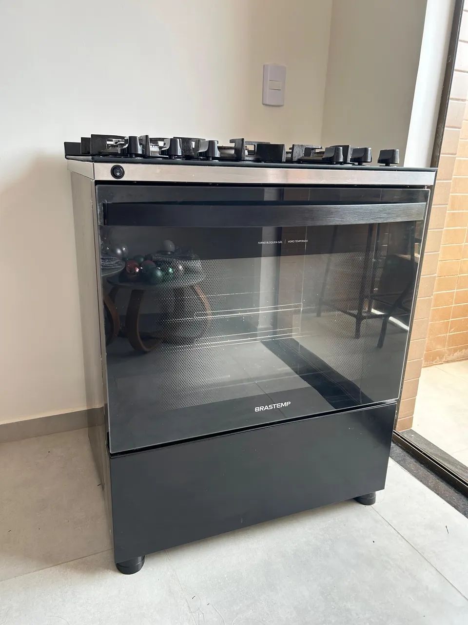 PRA VENDER  LOGO Vendo Fogão Brastemp 5 bocas tampo em Vidro 