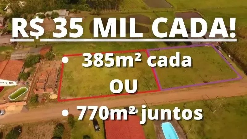 [95594]TERRENO RURAL COM FIBRA ÓTICA, REDE ELÉTRICA E ÁGUA ENCANADA EM ...
