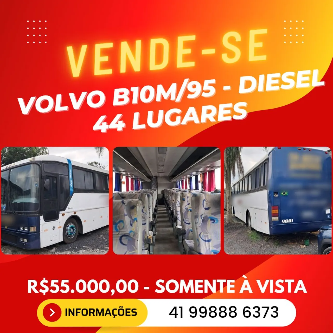 VENDO ÔNIBUS - volvo b10m/95