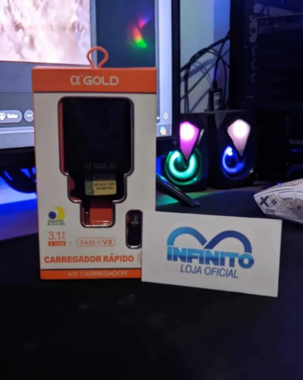 Carregador Rápido V8 (Micro USB) Alpha Gold 3.1A