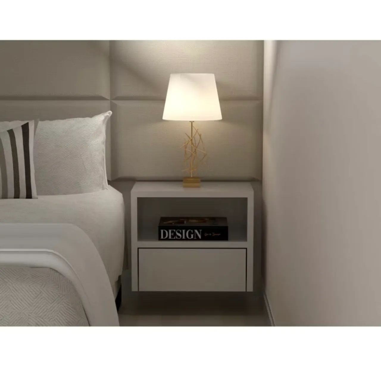 MESA DE CABECEIRA MDF , CONTÉM DUAS UNIDADES  - Foto 3