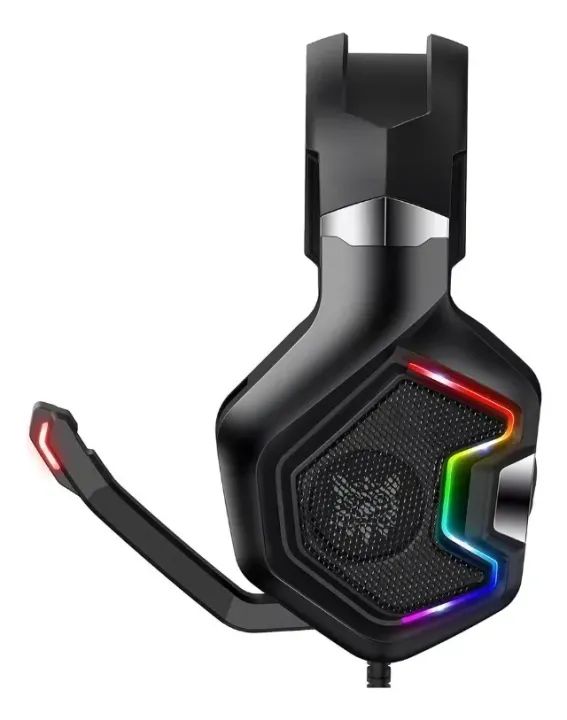 Fone De Ouvido Headset Gamer 7.1 Usb P2 Led Rgb Microfone - Foto 3