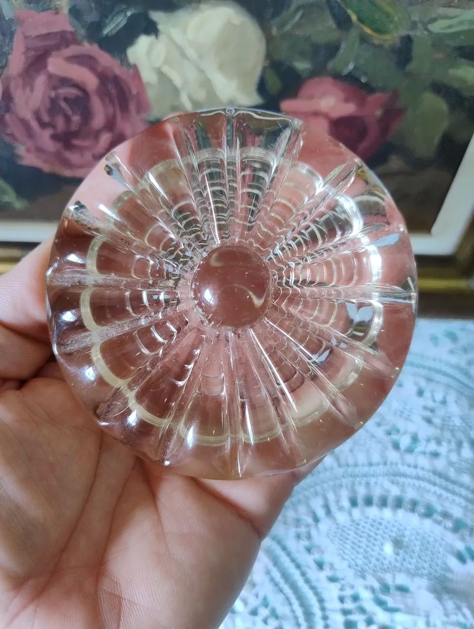 Tampas antigas de vidro e cristal  - Foto 3