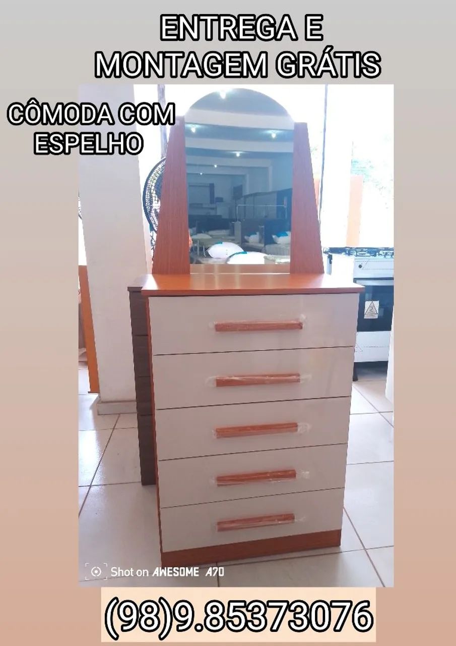 Cômoda com Espelho - Entrega e Montagem Grátis