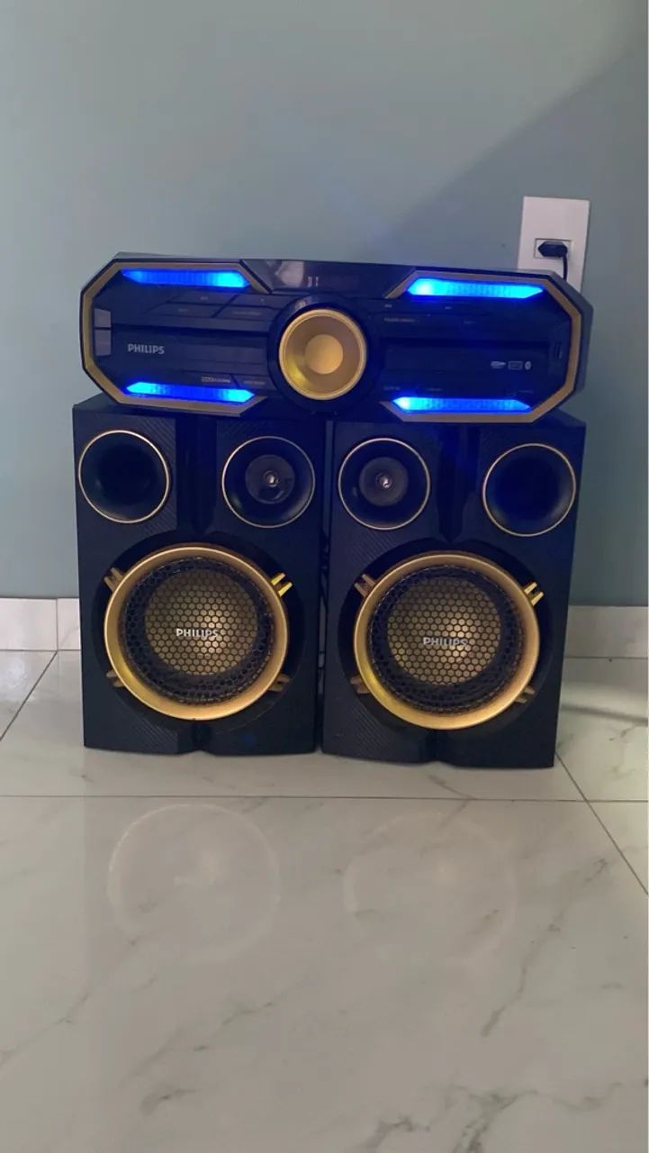 Som Philips com 2 caixas acústicas