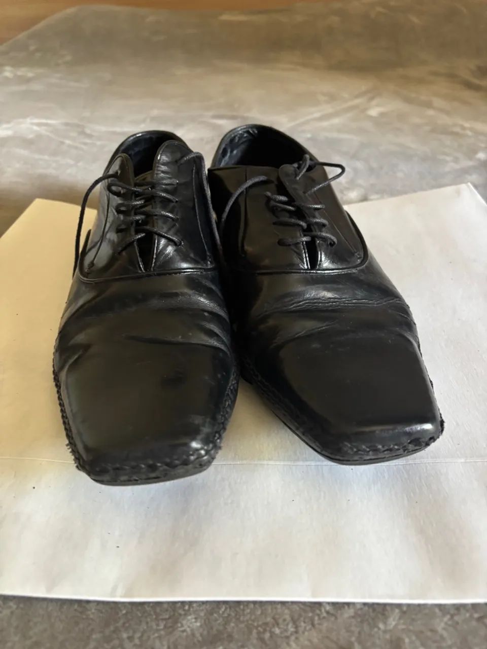 Sapatos social em couro preto Zara tamanho 41 - Foto 4