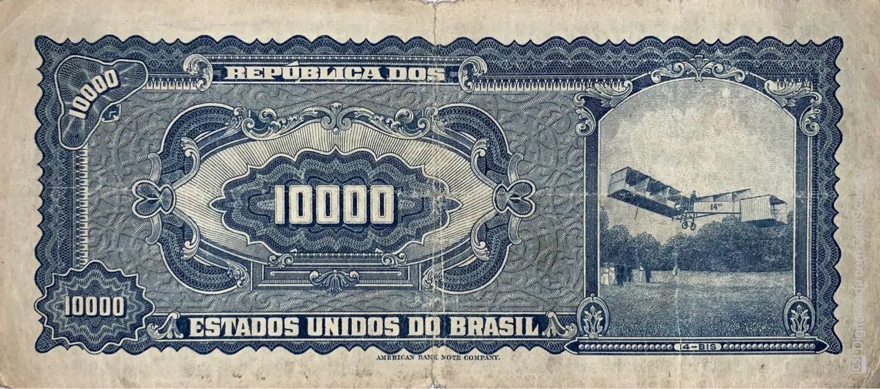 10.000 CRUZEIROS (1º ESTAMPA) (SANTOS DUMONT) Série 554 - Foto 3