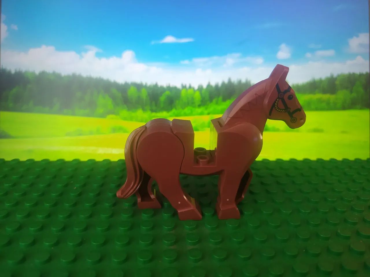 Animal Cavalo Marrom - Fazendinha (Blocos de montar tipo LEGO) - Foto 2