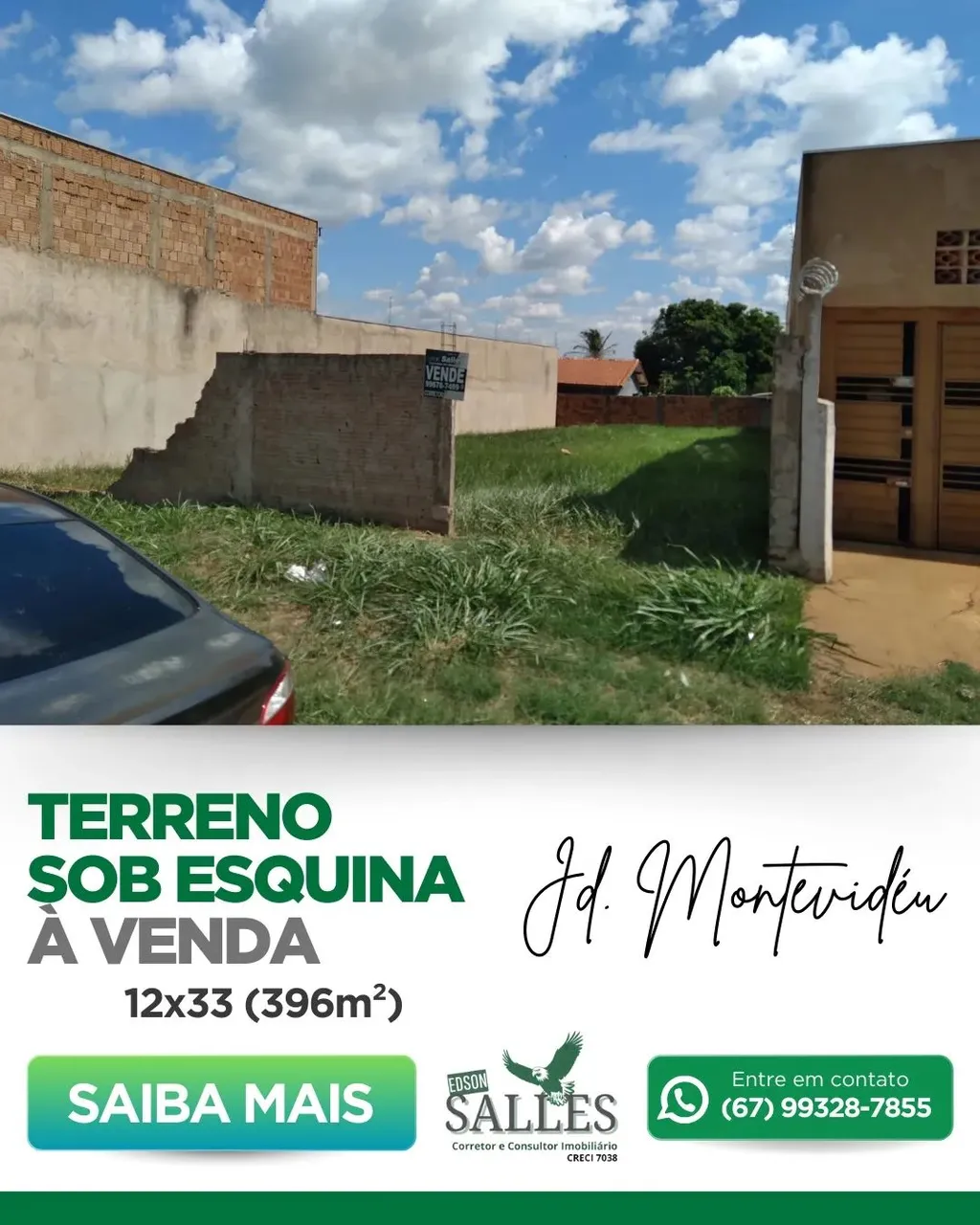 Terreno para venda possui 396 metros quadrados em Jardim Montevidéu - Campo Grande - MS