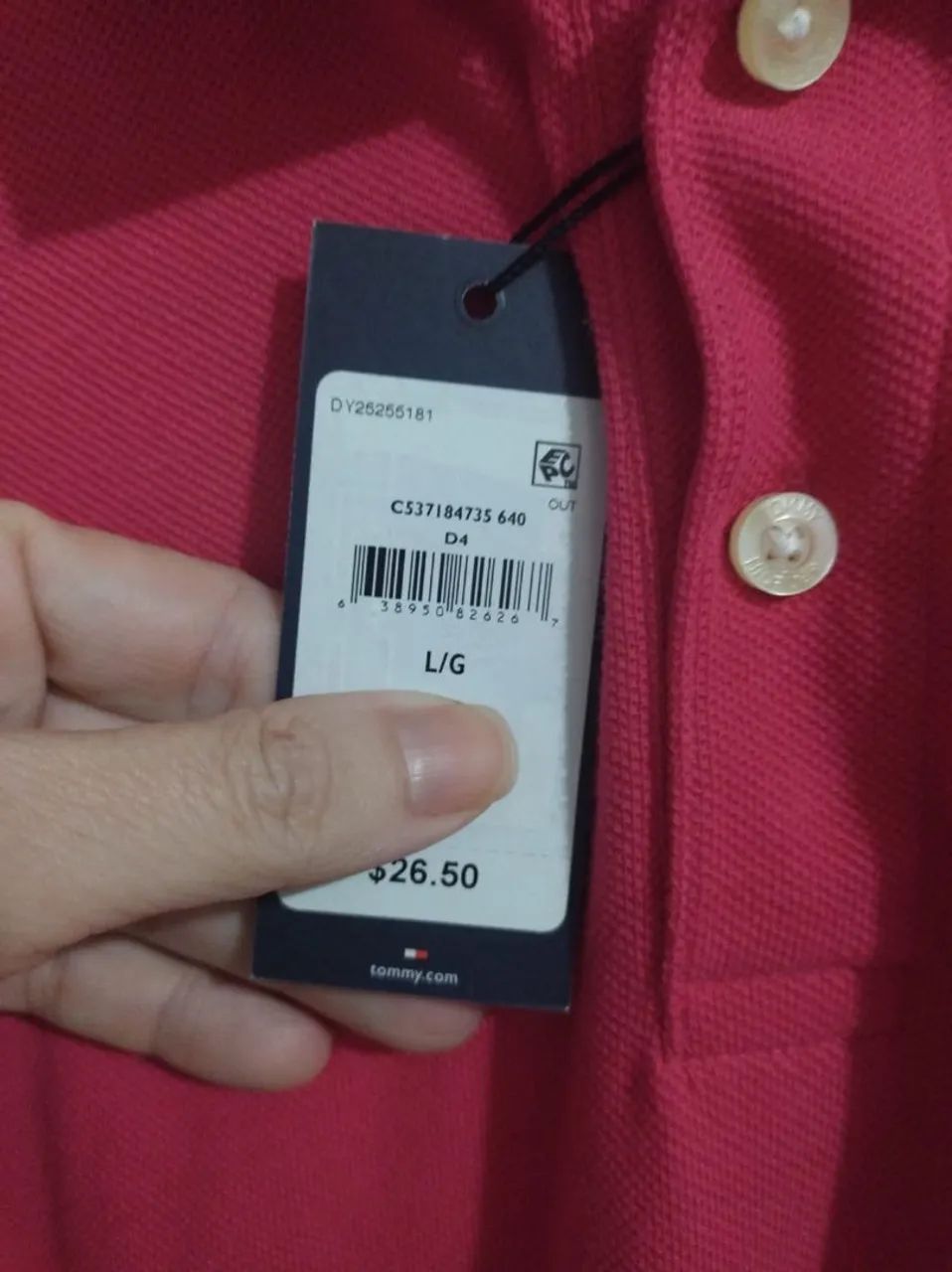 Camisa Polo Tommy Hilfiger rosa pink - Foto 2