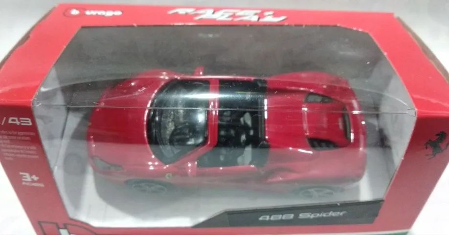 Miniatura ferrari 488 spider bburago 1:43 - Foto 4