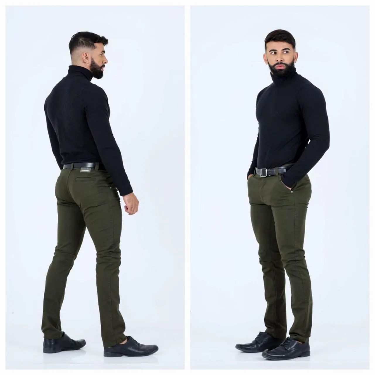 Calça brim sarja lycra masculina - Foto 3