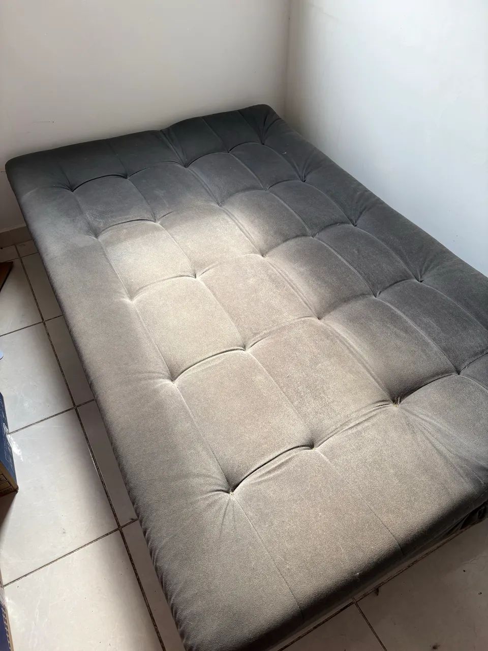 Sofá-Cama Reclinável Cinza - Muito Conservado - Foto 4