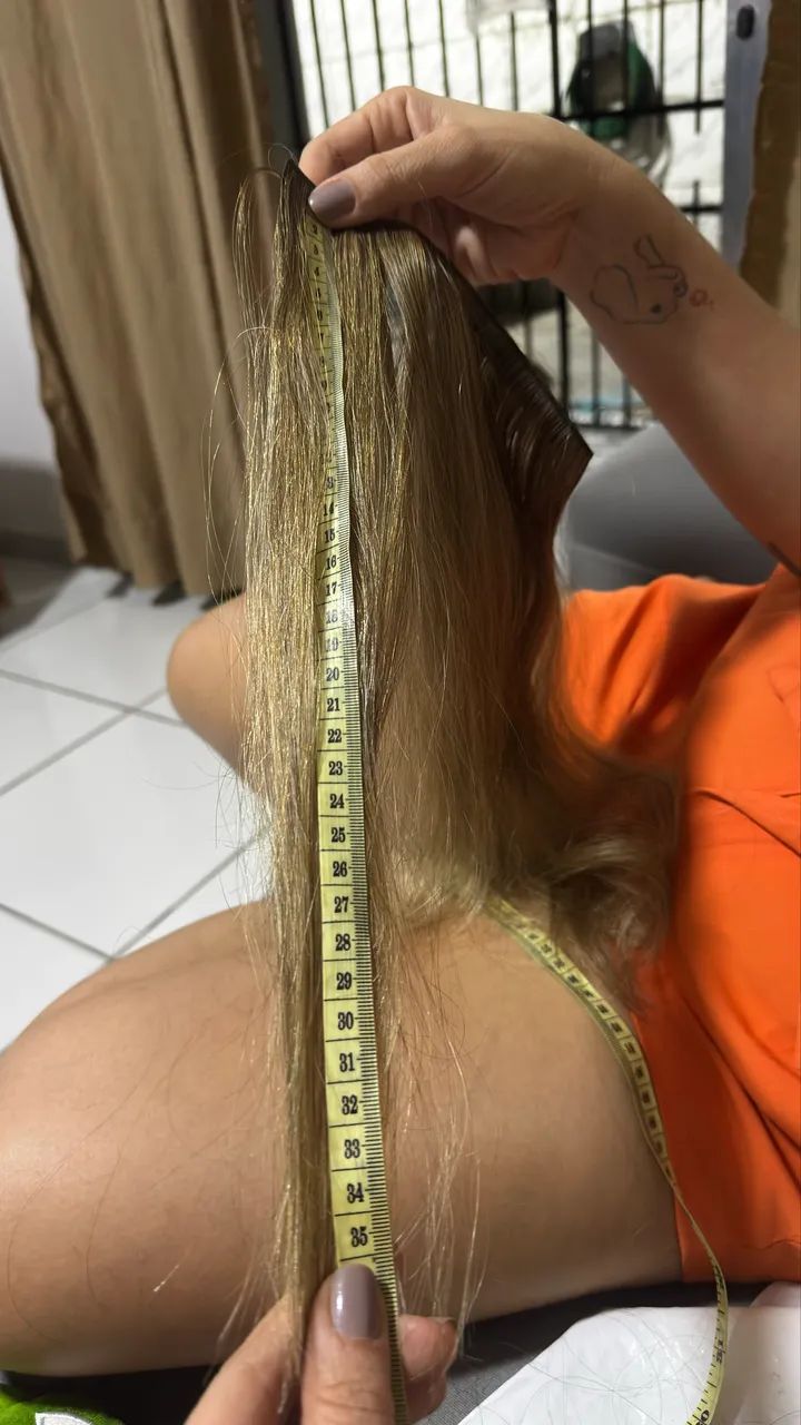 Cabelo Humano Mega Hair Loiro 97g 35cm