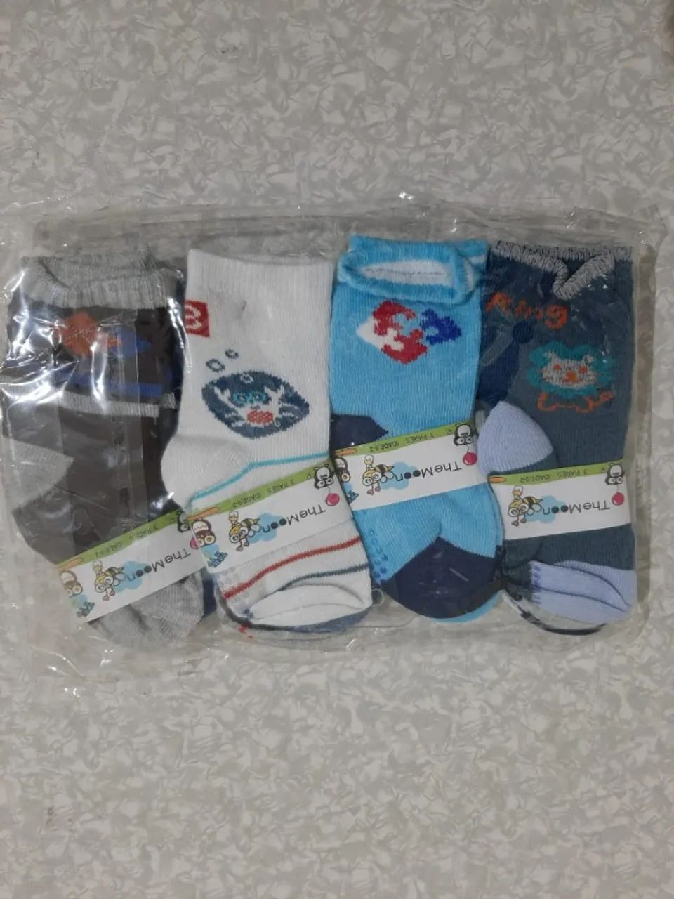 Set of 12 Non-Slip Boys' Children's Socks | Ages 0 to 2 Years