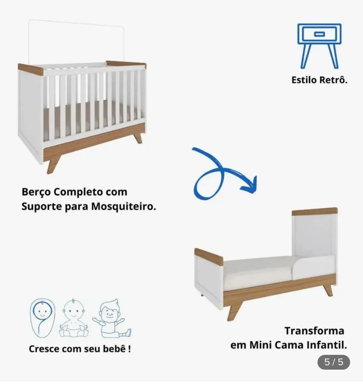 berço  de bebê  - Foto 4