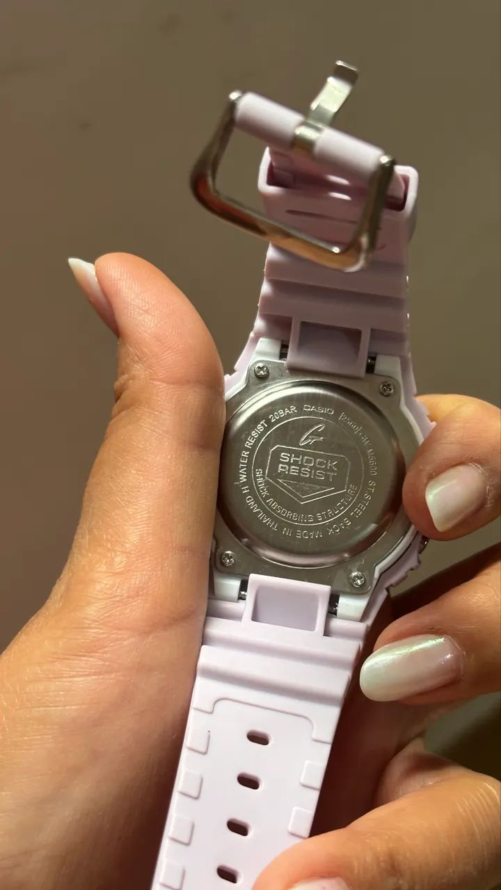 relógio casio g-shock na cor lilás - Foto 4