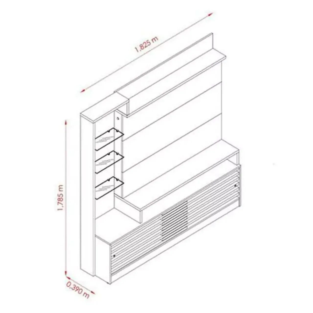 Estánte Débora pra tv de até 55 polegadas  - Foto 3