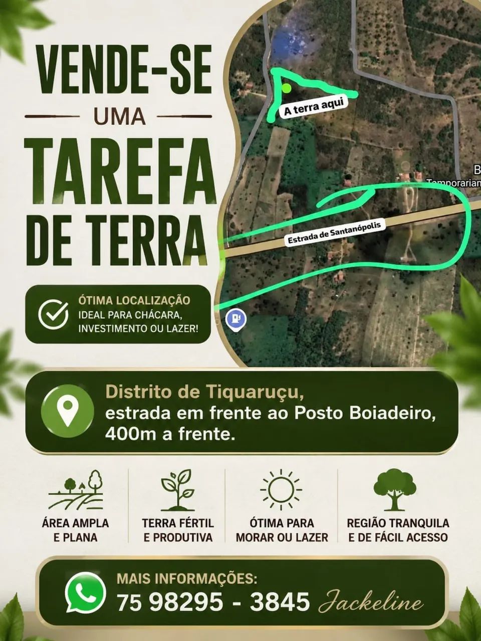 Vendo uma tarefa de terra