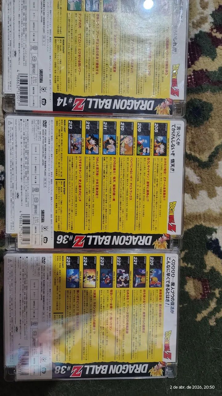 3 Raríssimo Dragon Ball Z #14 #36 #38 Japonês 3 DISCOS - DVD, Blu