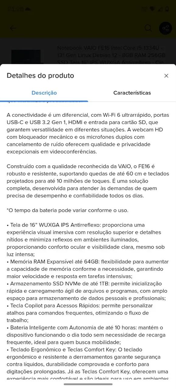 Notebook Vaio Fe16 - Foto 4