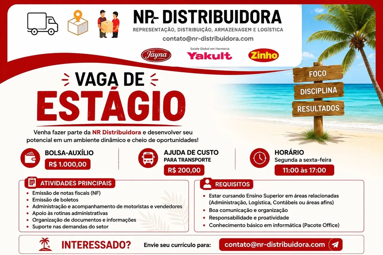Estágio em Administração, Logística e afins. 