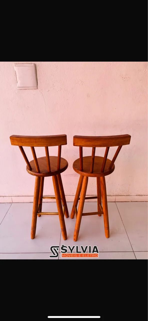 Banquetas angelim assento redondo  - Foto 2