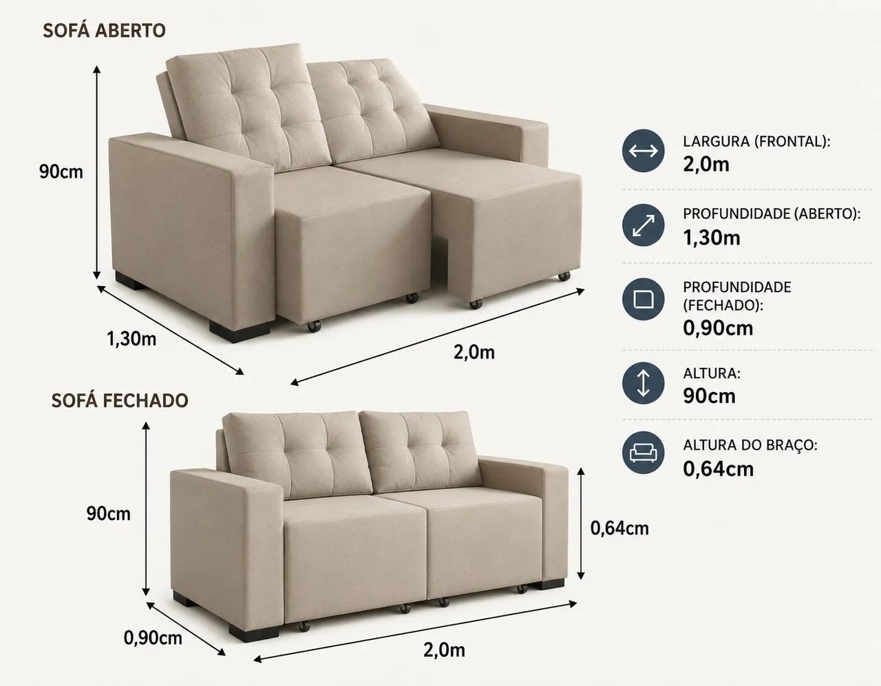 Sofá Retrátil/Reclinável - Foto 4