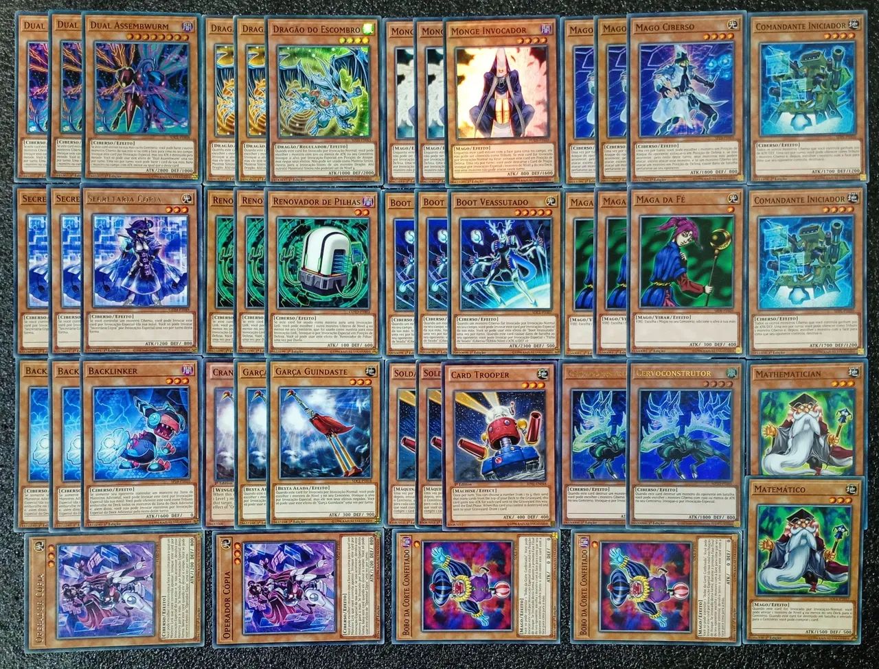 deck estrutural link ciberso cartas originais de yu-gi-oh
