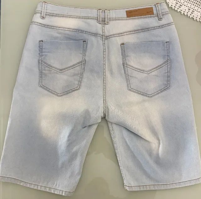 Bermuda jeans, marca DLT, modelo tradicional, tamanho 40 - Foto 4