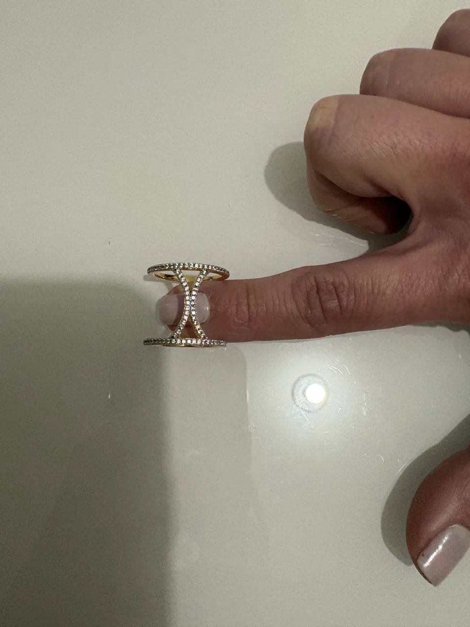 Anel Dourado Vazado com Zircônia  - Foto 5